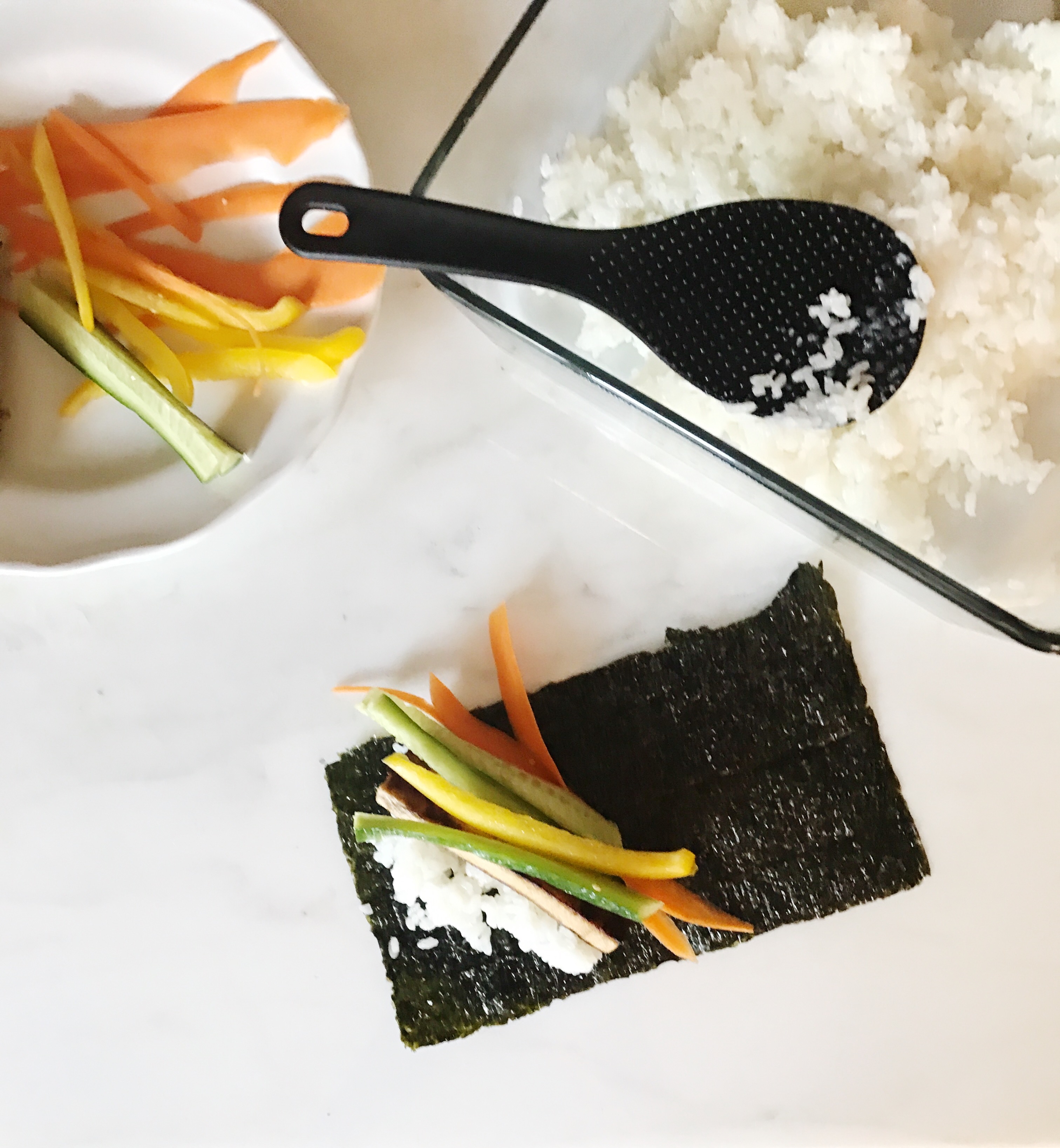 How to Make Veggie Hand Rolls with Spicy Tofu besos, Alina